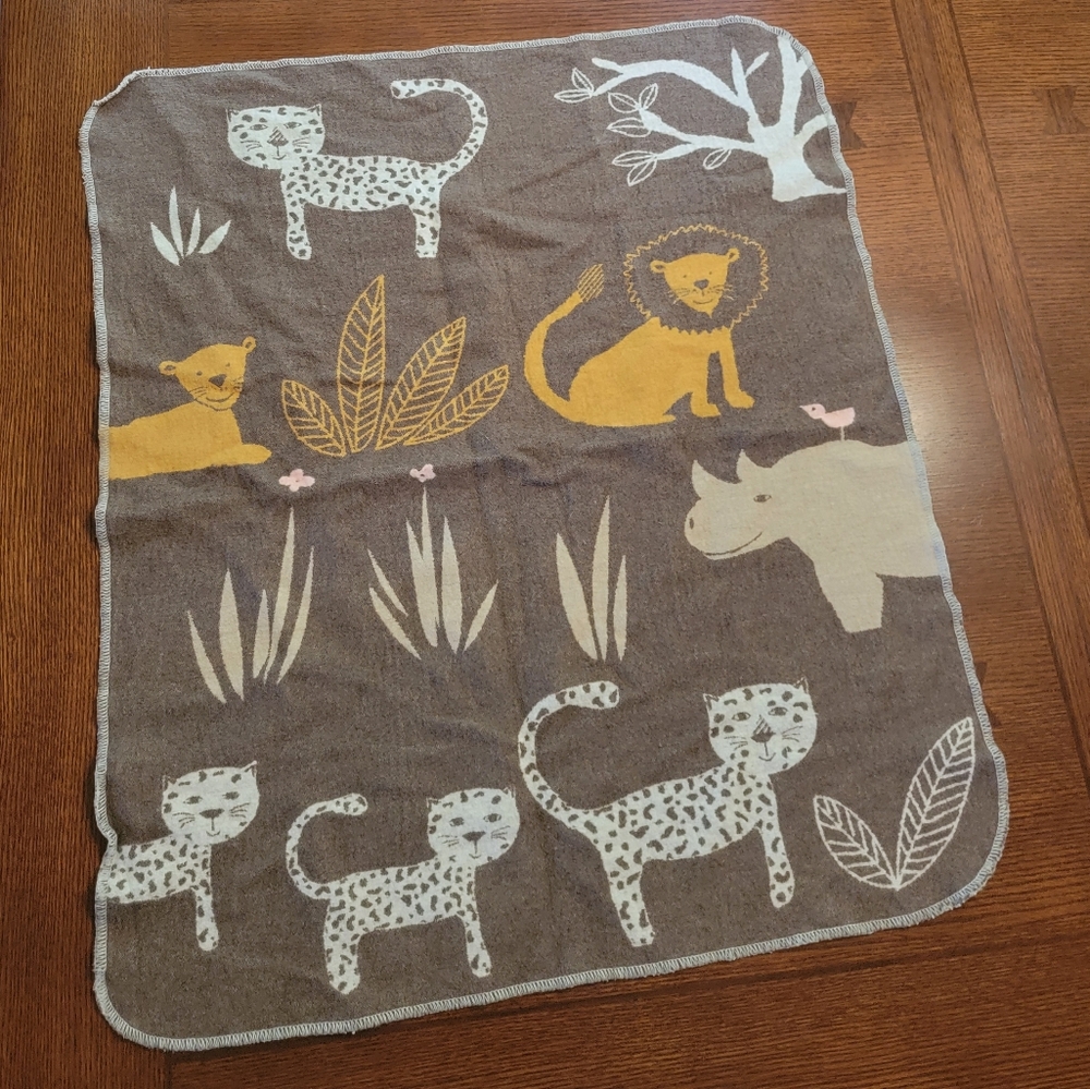 David Fussenegger Juwel Jungle Brown Baby Blanket